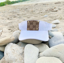 Load image into Gallery viewer, Upcycle GG Hat, GG Hat, Recycled GG Visor, Golf Visor, White Visor